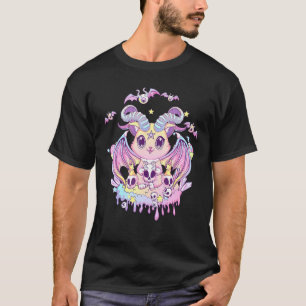 T-shirt Pastel Goth Krampus Cat Cute Déplaisant Devil Cat