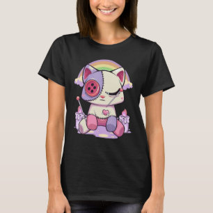 T-shirt Pastel Goth Menhera Triste Chat Voodoo Déplaisant