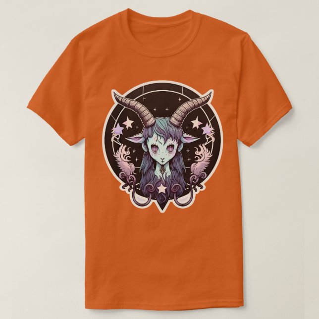 T-shirt pastel goth mignon baphomet 6 (Design devant)