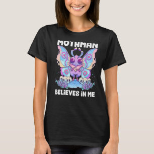 T-shirt Pastel Goth Mothman Croit En Moi Cryptide Gothique