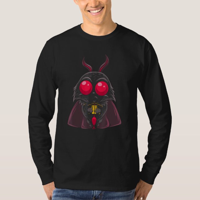 T-shirt Pastel Goth Mothman Lampe Folklore Cryptid Déplais (Devant)