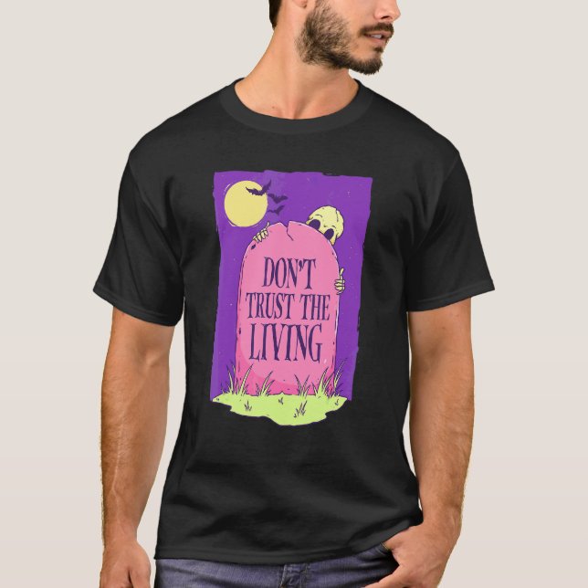 T-shirt Pastel Goth ne faites pas confiance au squelette v (Devant)