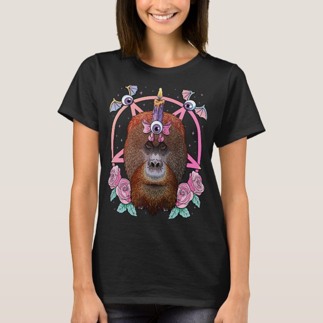 T-shirt Pastel Goth Orangutan Pagan Déplaisant Menhera Ora (Devant)