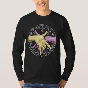 T-shirt Pastel Goth Pentagramme Poignée de main Sorcière S