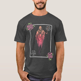 T-shirt Pastel Goth Skeleton Tarot Card Gothique Halloween