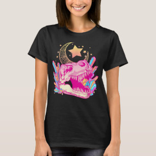 T-shirt Pastel Goth T-Rex Crâne Cristal Croissant Moon Aes