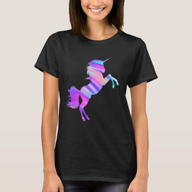 T-shirt Pastel Goth Unicorn Vaporwave (Devant)
