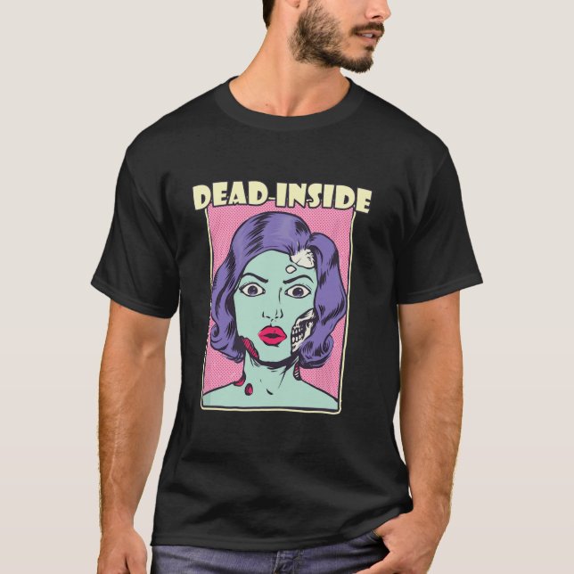 T-shirt Pastel Gothique Zombie Mort à l'intérieur des femm (Devant)