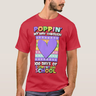 T-shirt Pastel Heart 100 jours d'école