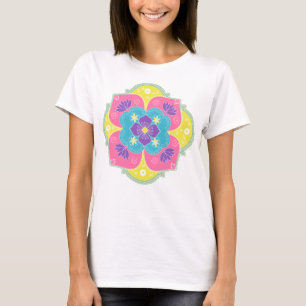 T-shirt Pastel Lumineux Lotus Rangoli