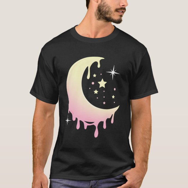 T-shirt Pastel Moon Kawaii Pastel Goth (Devant)