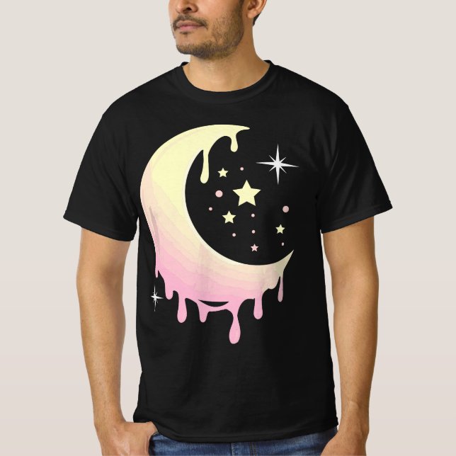 T-shirt Pastel Moon Kawaii Pastel Goth  (Devant)