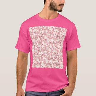 T-shirt Pastel Pink Floral Motif victorien
