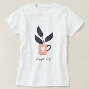 T-shirt Pastel plante moderne simple