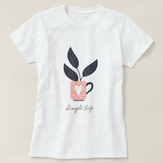 T-shirt Pastel plante moderne simple (Design devant)
