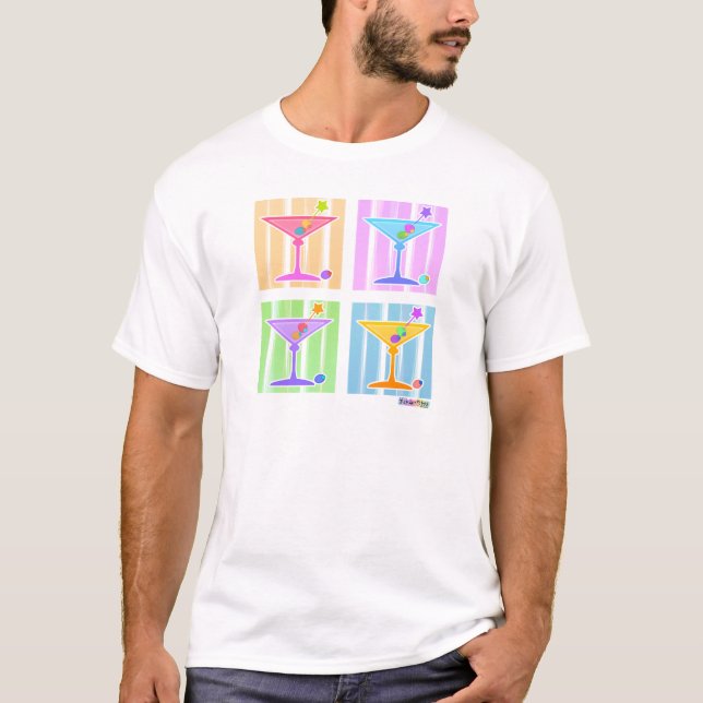 T-SHIRT PASTEL POP ART MARTINIS (Devant)