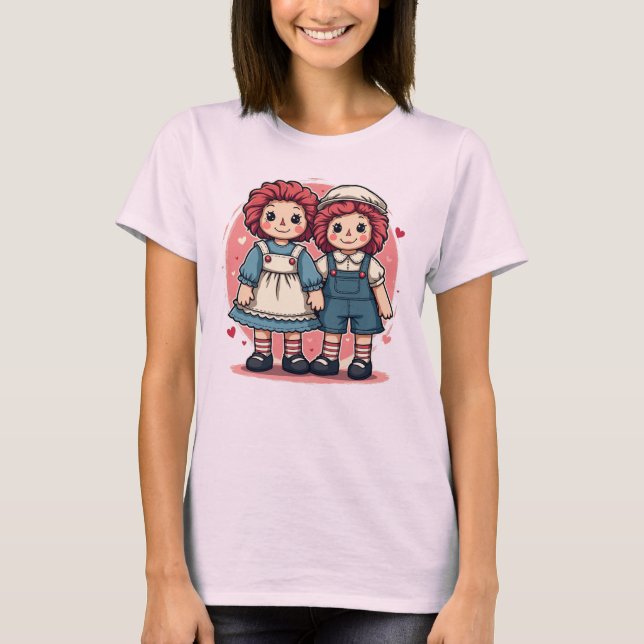 T-shirt Pastel Raggedy Ann & Andy Tee pour les femmes (Devant)