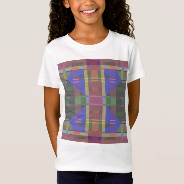 T-Shirt Pastel rainbow Colorful Geometric (Devant)