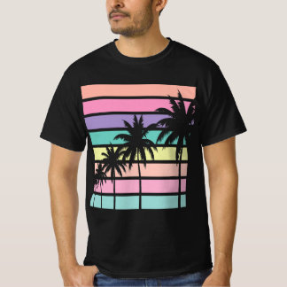 T-shirt Pastel Retro Palm Tree, Palm Tree Beach 