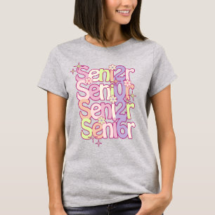 T-shirt Pastel Retro Senior Year Graduation Gift Shirt