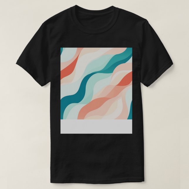 T-shirt Pastel Ripples Moderne Vagues Abstraites Dévoilées (Design devant)