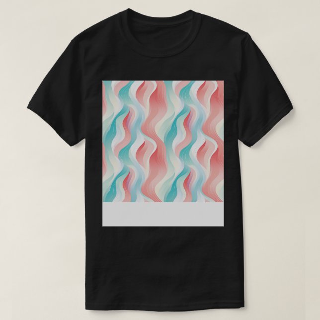 T-shirt Pastel Ripples Moderne Vagues Abstraites Dévoilées (Design devant)