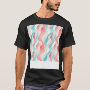 T-shirt Pastel Ripples Moderne Vagues Abstraites Dévoilées