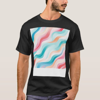 T-shirt Pastel Ripples Moderne Vagues Abstraites Dévoilées