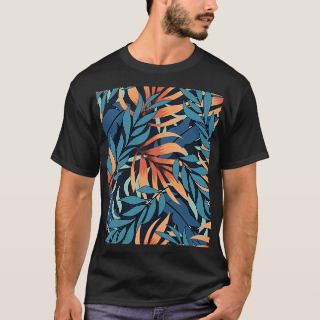T-shirt Pastel Tropical Botanical Abstrait (Devant)