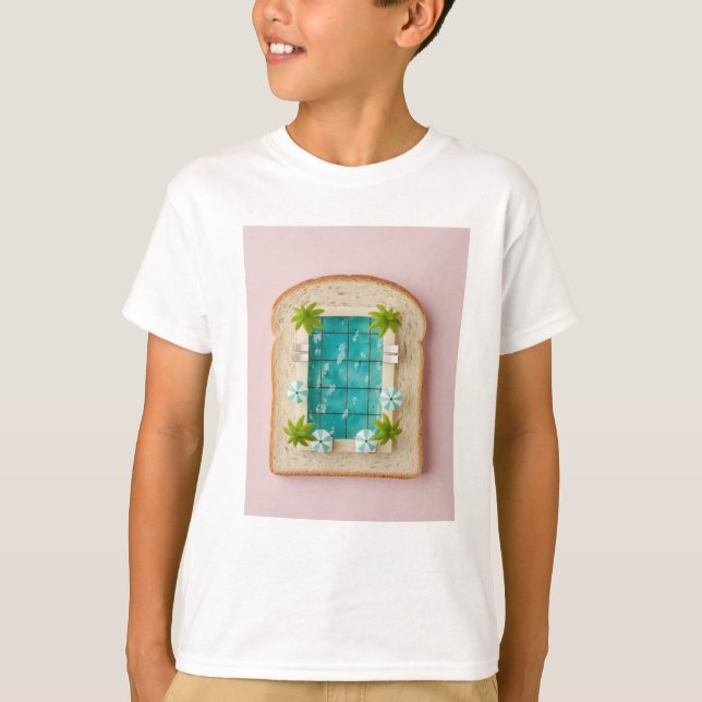 T-shirt Pastel Vaporwave Pool Toast (Devant)