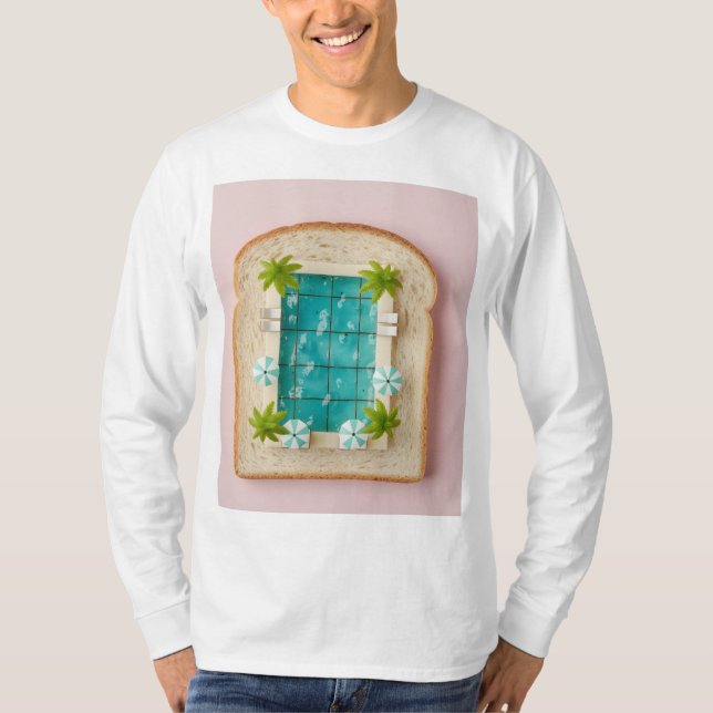 T-shirt Pastel Vaporwave Pool Toast (Devant)