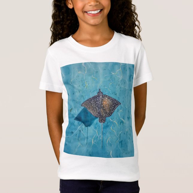 T-Shirt Pastenague tachetée - Océan (Devant)