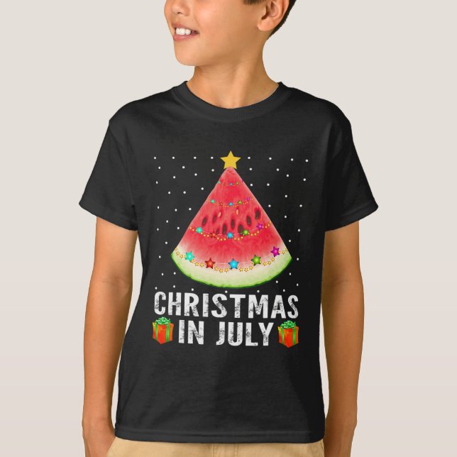 T-shirt Pastèque Arbre de Noël  (Devant)