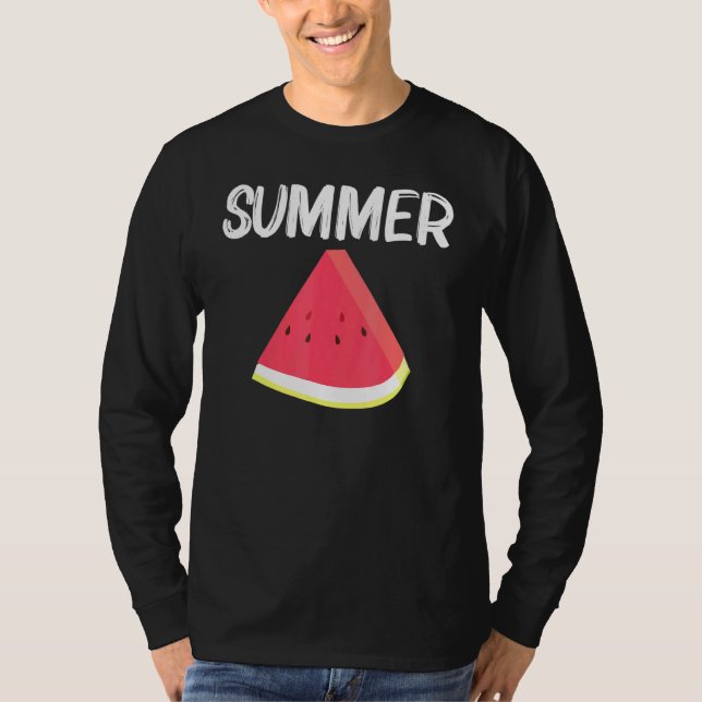 T-shirt Pastèque cool Pour Hommes Femmes Mélon Rouge Beve  (Devant)