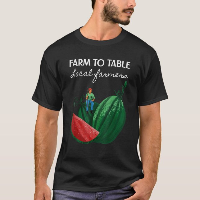 T-shirt Pastèque Cultiver Mon Propre Agricole Locale (Devant)