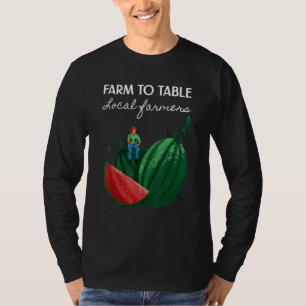 T-shirt Pastèque   Cultiver mon propre légume Agriculteur 