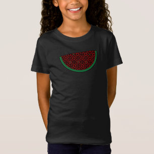 T-Shirt Pastèque de Palestine Broderie tatreez rouge