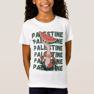 T-Shirt pastèque, fleurs et Palestine libre Répéter