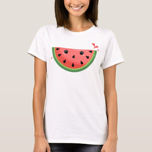 T-shirt Pastèque Kawaii (Devant)