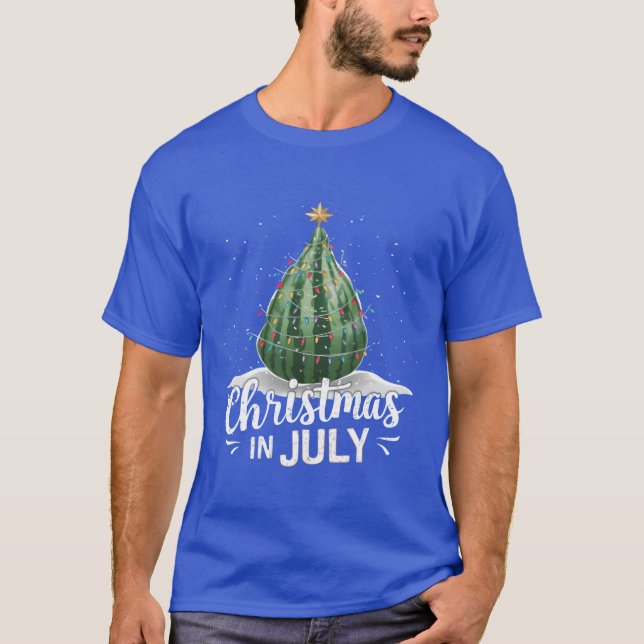 T-shirt Pastèque Noël Noël En Juillet Été (Devant)