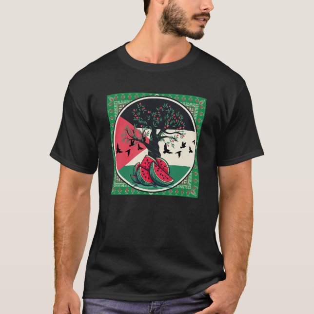 T-shirt pastèque palestine - Liberté pour les Palestiniens (Devant)