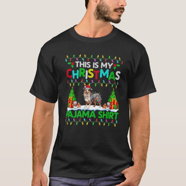 T-shirt Pasteur anglais Noël Noël Noël Pyjama Chemise Chie (Devant)
