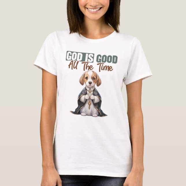T-shirt Pasteur beagle Dieu est bon (Devant)