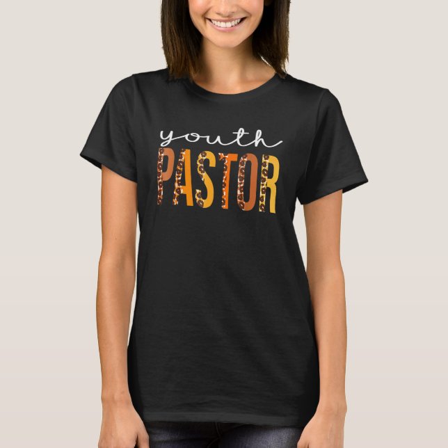 T-shirt Pasteur de jeunesse équipe léopard mignon automne  (Devant)