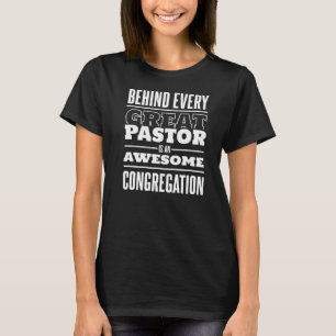 T-shirt Pasteur Derrière chaque grand pasteur est un con g