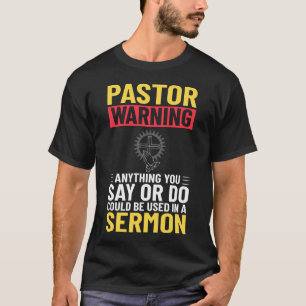 T-shirt Pasteur Eglise Ministre Clergé Christian Jésus