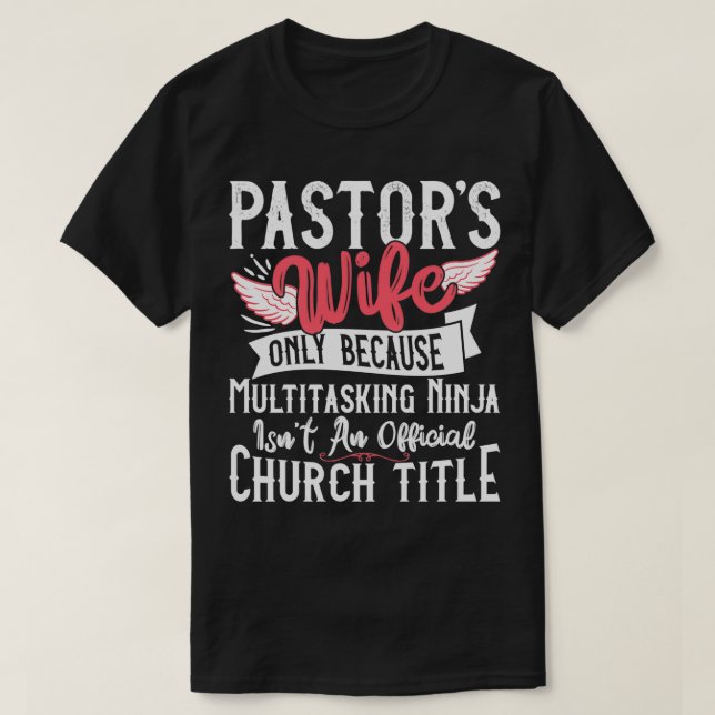 T-shirt Pasteur Femme Ninja Église chrétienne Appréciation (Design devant)