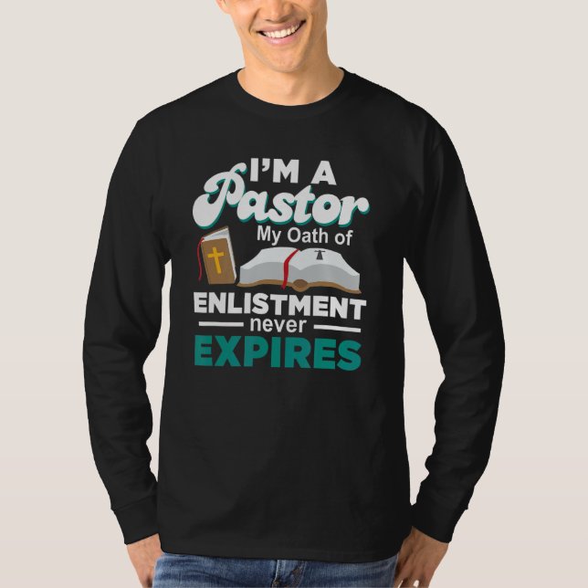T-shirt Pasteur Serment De L'Enlisement Théologien Prédica (Devant)