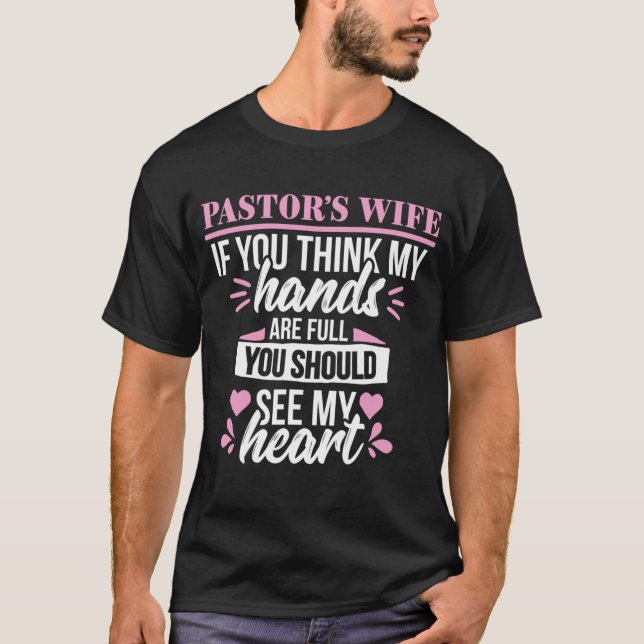 T-shirt Pastor Femme Cute Heart Église chrétienne Apprécia (Devant)
