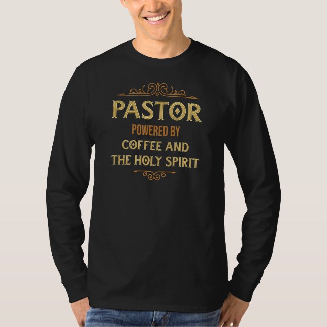 T-shirt Pastor Powered Café Et Le Saint-Esprit Drôle Pa (Devant)